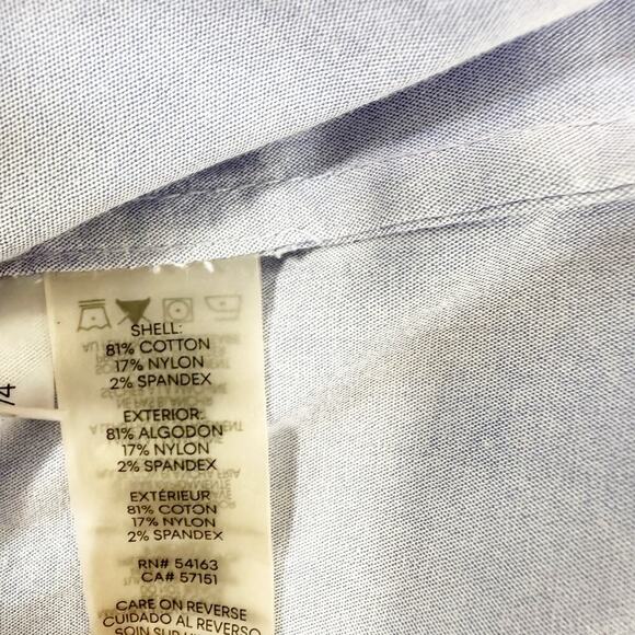 Calvin Klein Light Blue Ruffle Sleeve Blouse Women’s Large - Picture 6 of 7